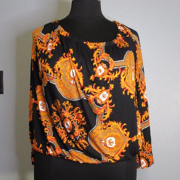 Barocco Patterned Off Shoulder Top - Picture 2 of 9